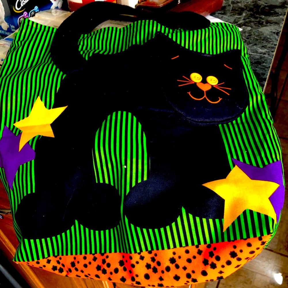 Hand crafted Halloween tote/ Trick or Treat bag